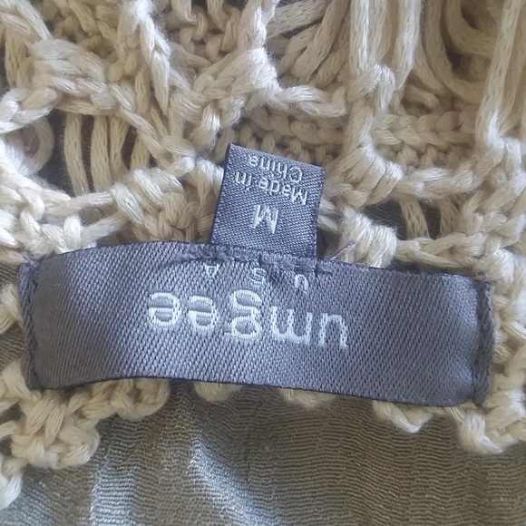 Umgee Womens Size M Crochet Top Beige - Picture 7 of 7